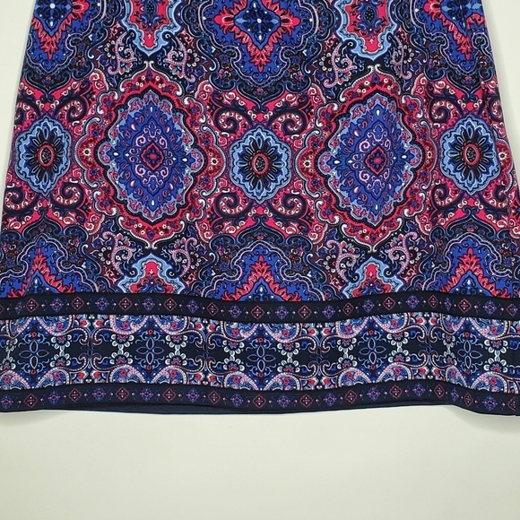 Talbots Plus Paisley Print Skirt Size 1X A-line Stretch Floral Boho Pull-on - Picture 3 of 10